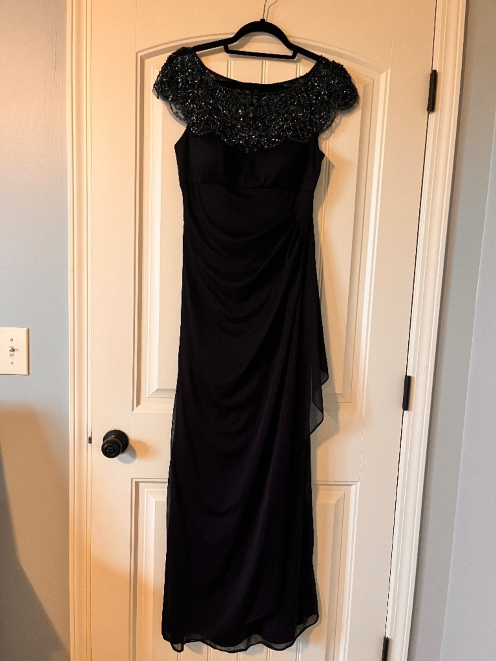Women's Boat-Neck Long Sheath Dress
